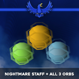 Nightmare staff + All 3 Orbs (Harmonised, Eldritch, Volatile Orbs) 0